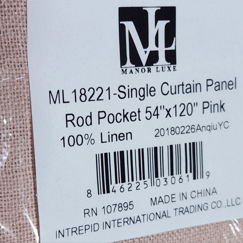 NWT Linen Semi Sheer Curtain - 54"x105" - ONE PANEL - Picture 3 of 3